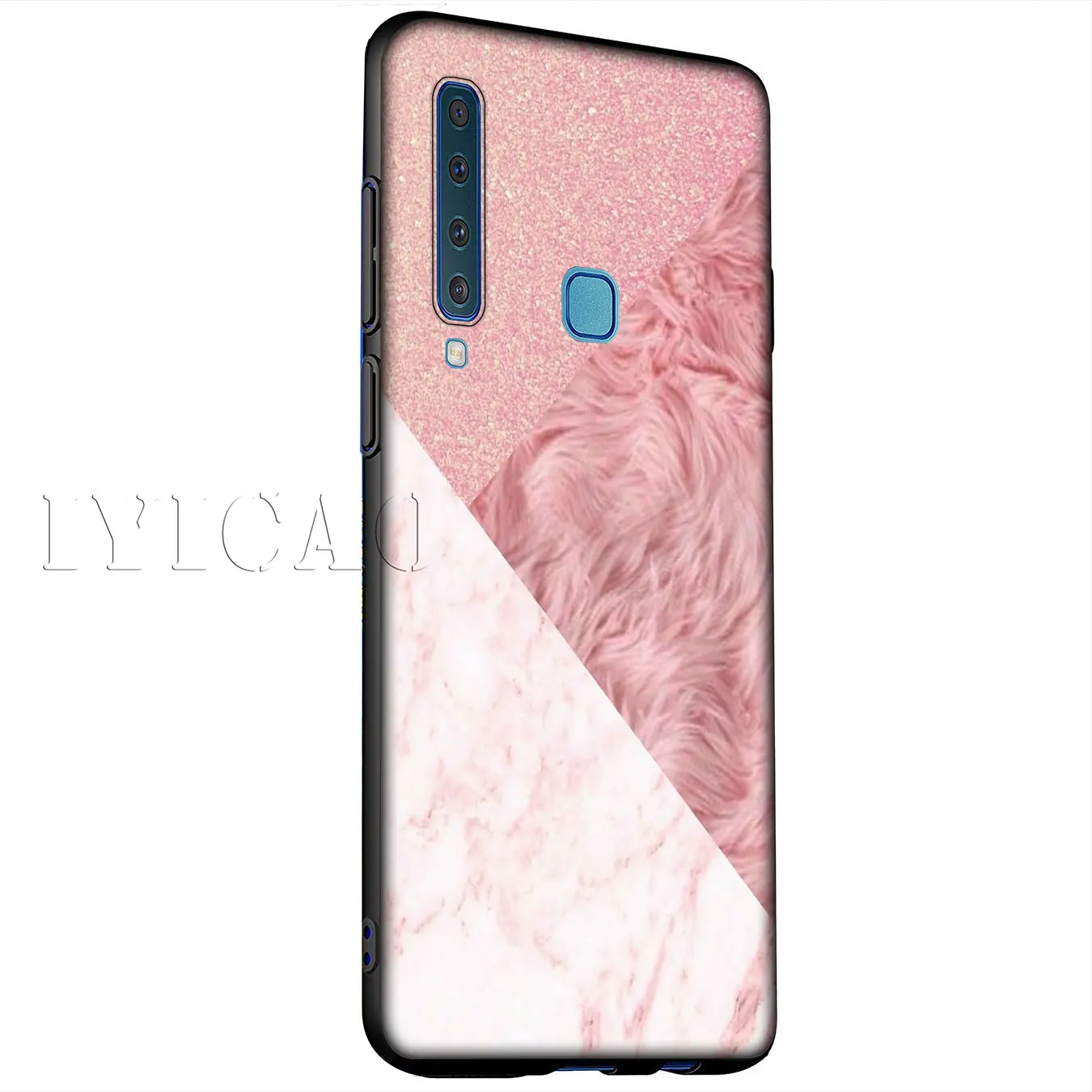 IYICAO Gold Pink rose Glitter Dust Silicone Soft Case for Samsung Galaxy A6 Plus A9 A8 A7 2018 A3 A5 2016 2017 Note 9 8 |