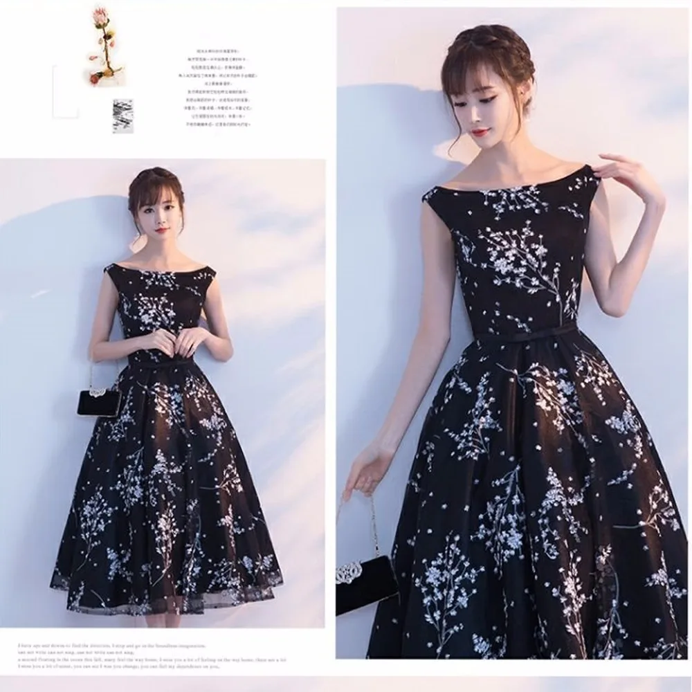 Женское вечернее платье черное длинное со светоотражающим кружевом|Вечерние