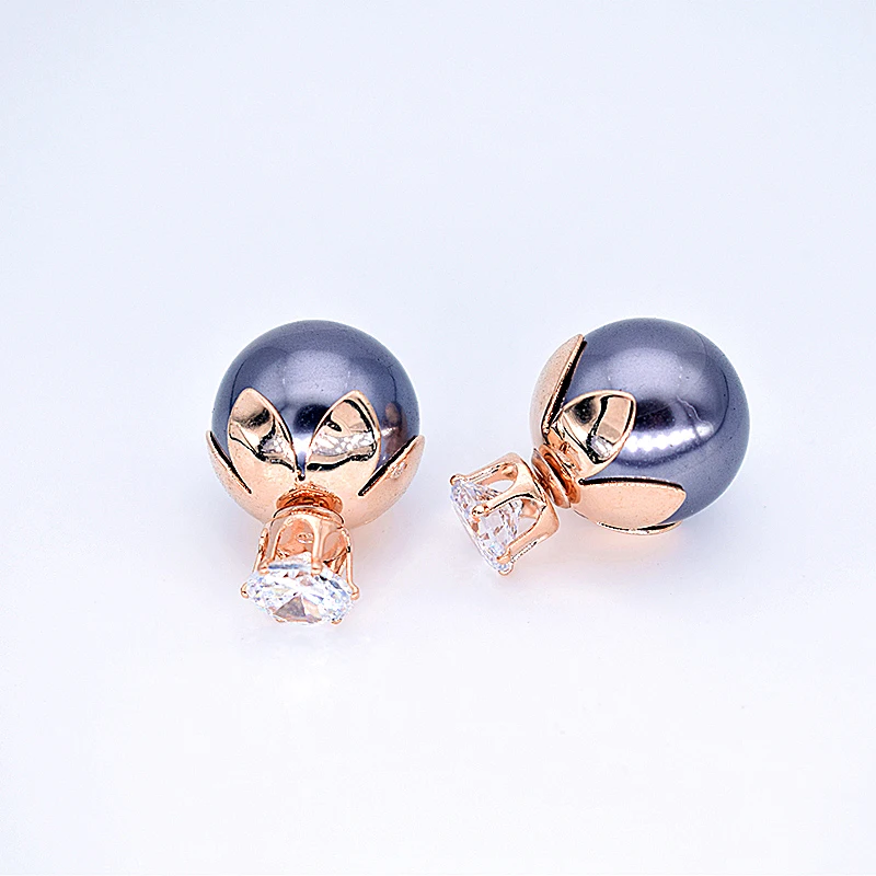 Женские серьги-гвоздики с фианитами 2 пары | Украшения и аксессуары