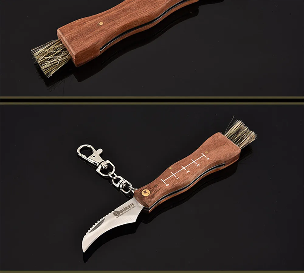Padauk грибной нож, дерево, складное лезвие, походный инструмент, Подарочный инструмент, на открытом воздухе, карманная деревянная ручка, складной нож, приносить щетку для волос navajas