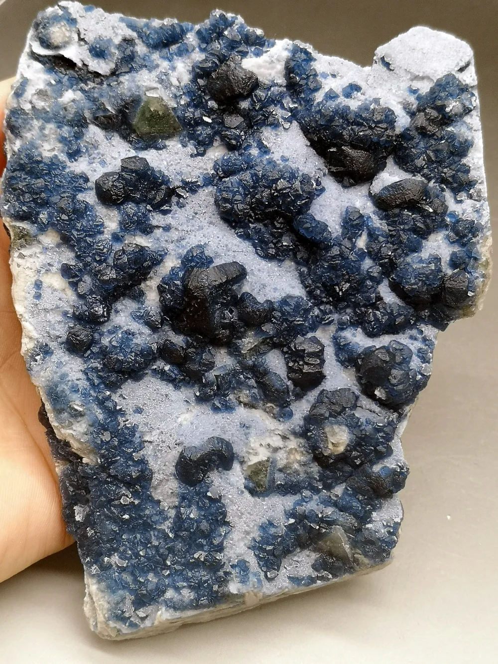 572g Natural rare Blue Fluorite Mineral Specimen Large crystal stone and form Inner Mongolia | Дом и сад