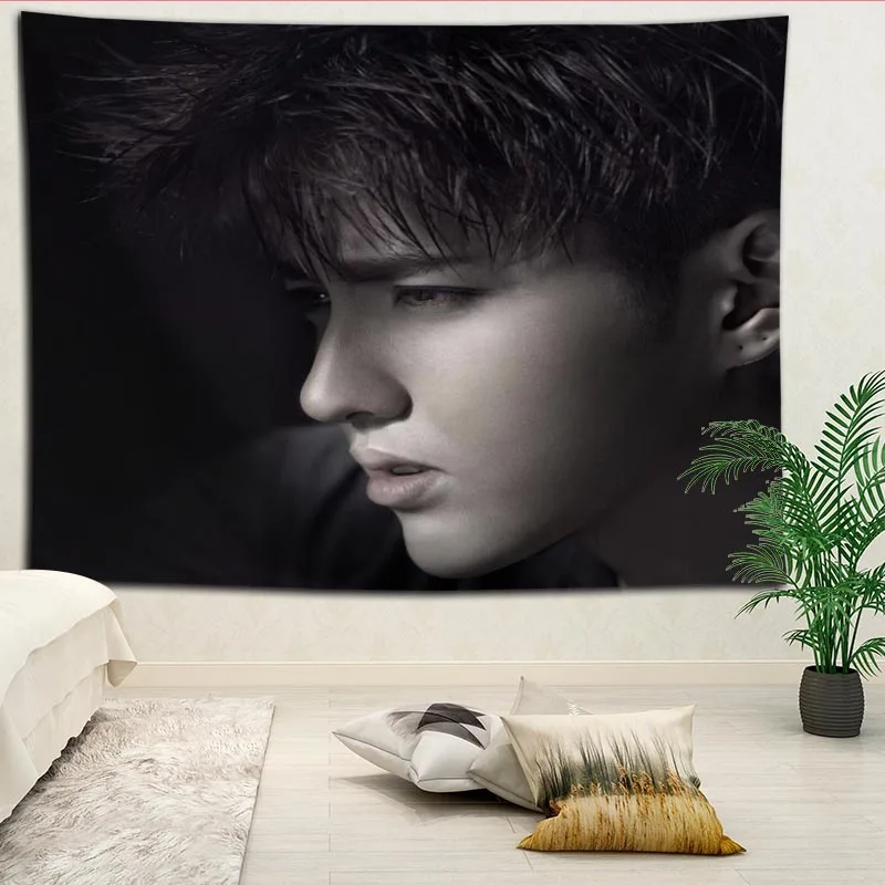 21 Изготовленный На Заказ Kris Wu Печатный креативный коврик для гостиной, спальни, фоновая стена, ткань вешается на стену, маленькая свежая - Цвет: 21