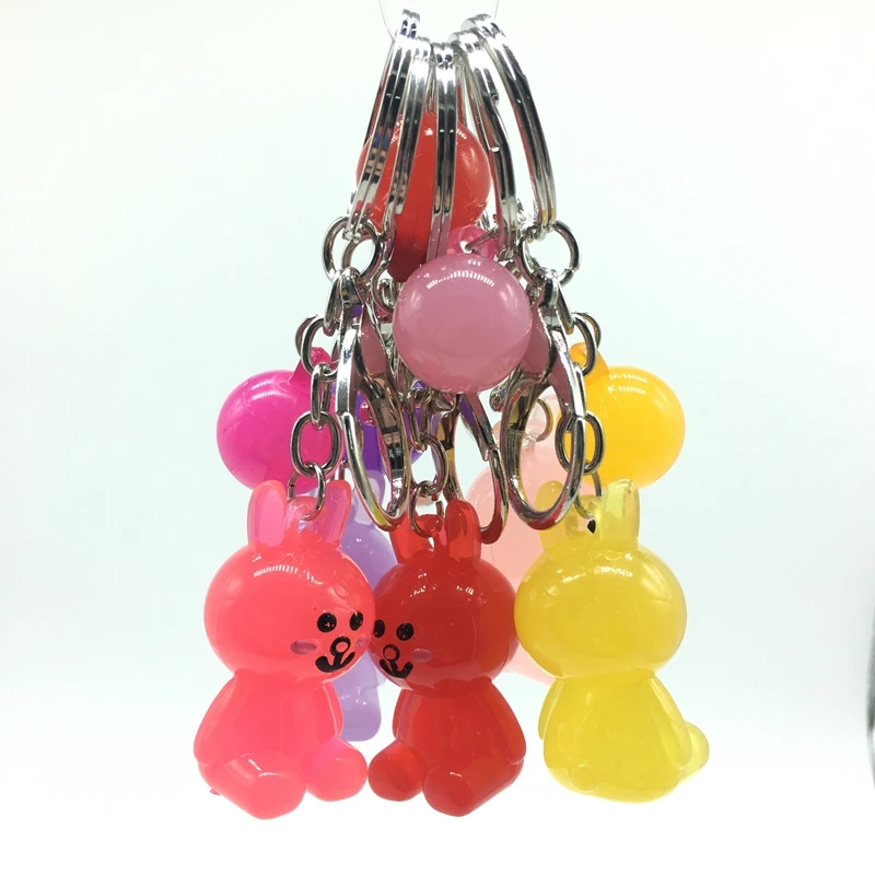 

Acrylic colorful Rabbit Bunny Beads for pendants Jewelry Making Hanging hole DIY Bag chain Key ring material 5pcs/bag Meideheng