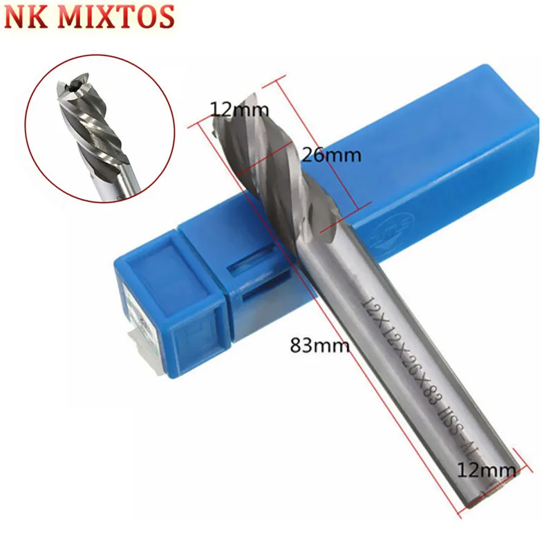 NK MIXTOS 1 шт. 4 флейты Концевая фреза фрезерный станок с прямым хвостовиком
