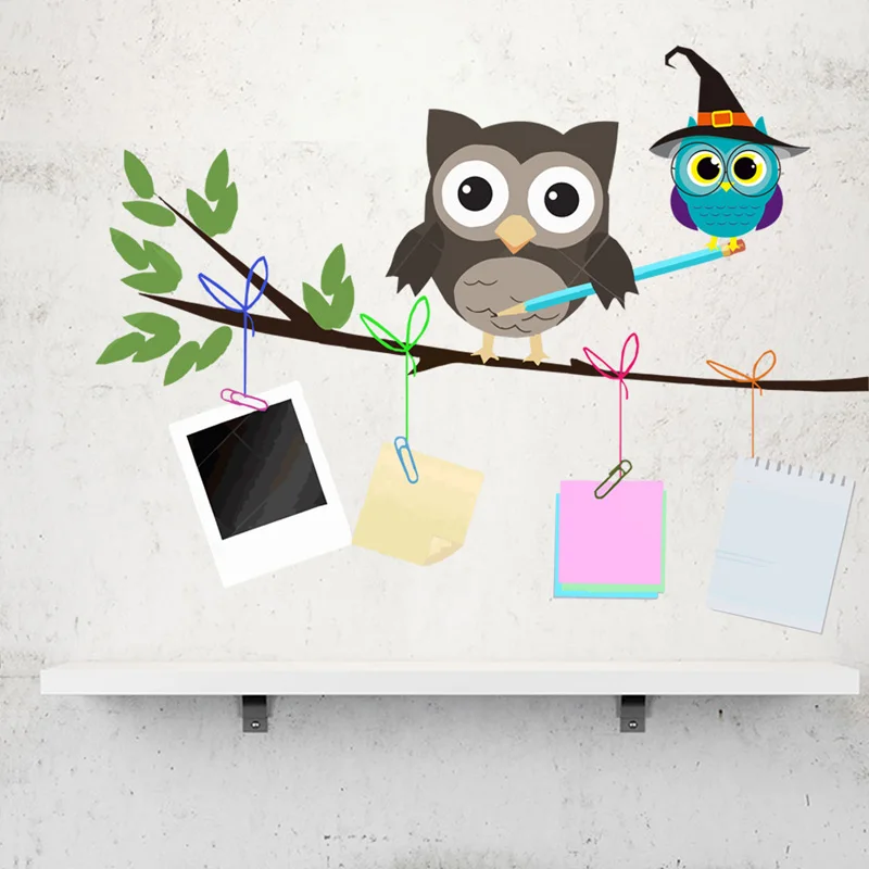 

Cartoon hand drawn owl Wall Sticker for kids baby children rooms background home decoration Mural Art Decals Nursery stickers