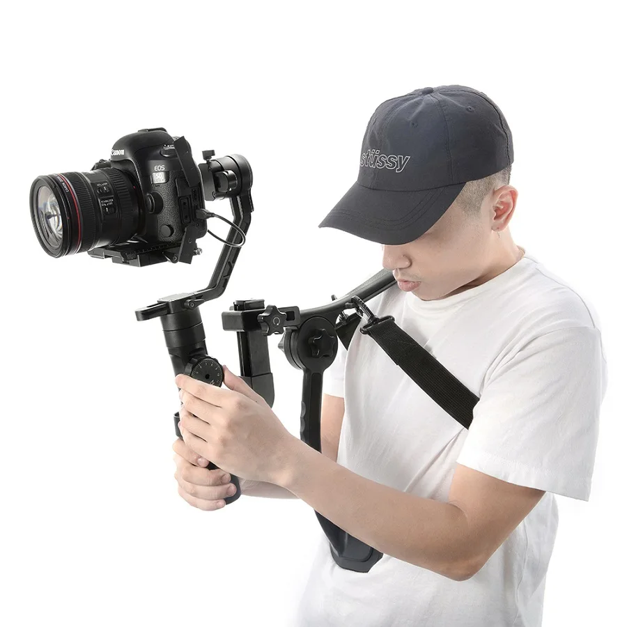 ZHIYUN официальный кран 2 Gimbal аксессуары трансмонтировать плечевой держатель Rig ручка держатель для ручного стабилизатора легко носить с собой - Цвет: Серый