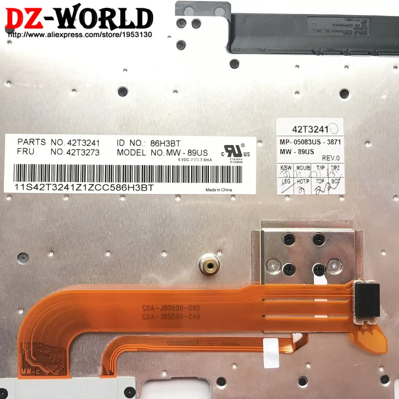 

New Original US English Keyboard for Lenovo Thinkpad T60 T60P T61 T61P T400 T500 W500 Teclado 42T3273 42T3209 42T3143 42T3241
