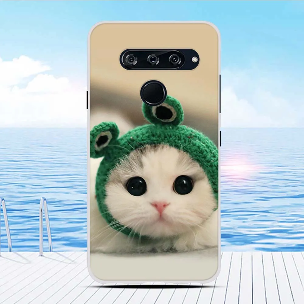 Phone Case For LG V40 ThinQ Soft TPU Silicone Housing Bag Pattern Cover V40ThinQ V405 Coque 6.4&quot |