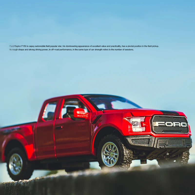 1:32 Ford Raptor F150 Pickup Refitl MINI AUTO Alloy Pull Back Diecast модель автомобиля игрушка для детей со