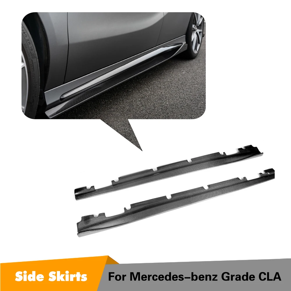 Боковые юбки из углеродного волокна спойлер для Mercedes Benz W176 A Class A160 A180 A200 A250 A45 &amp CLA