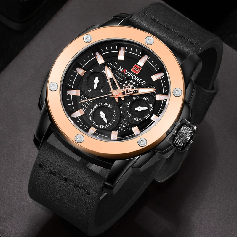 Мужские часы NAVIFORCE брендовые модные кварцевые мужские водостойкие военные