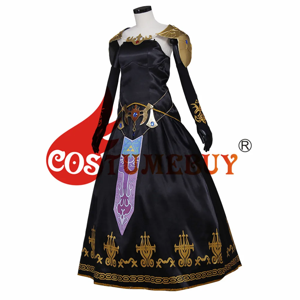 CostumeBuy игры «Легенда Зельды темно платье принцессы костюм Зельды на косплей костюм для взрослых платье принцессы на Хэллоуин Детский праздничный Карнавальный Костюм Платье L920