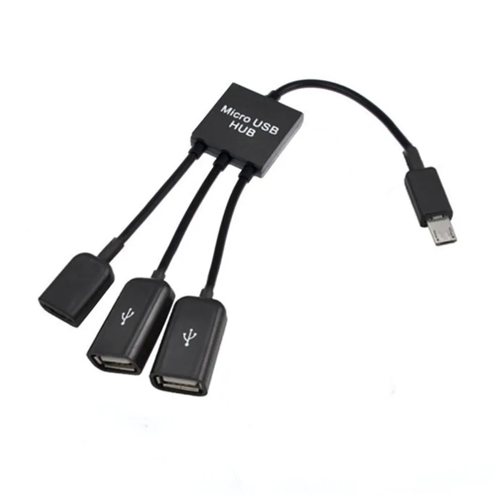 Новинка 3 в 1 USB OTG кабель адаптер Micro usb-хаб для смартфонов ПК iMac НОУТБУК компьютер