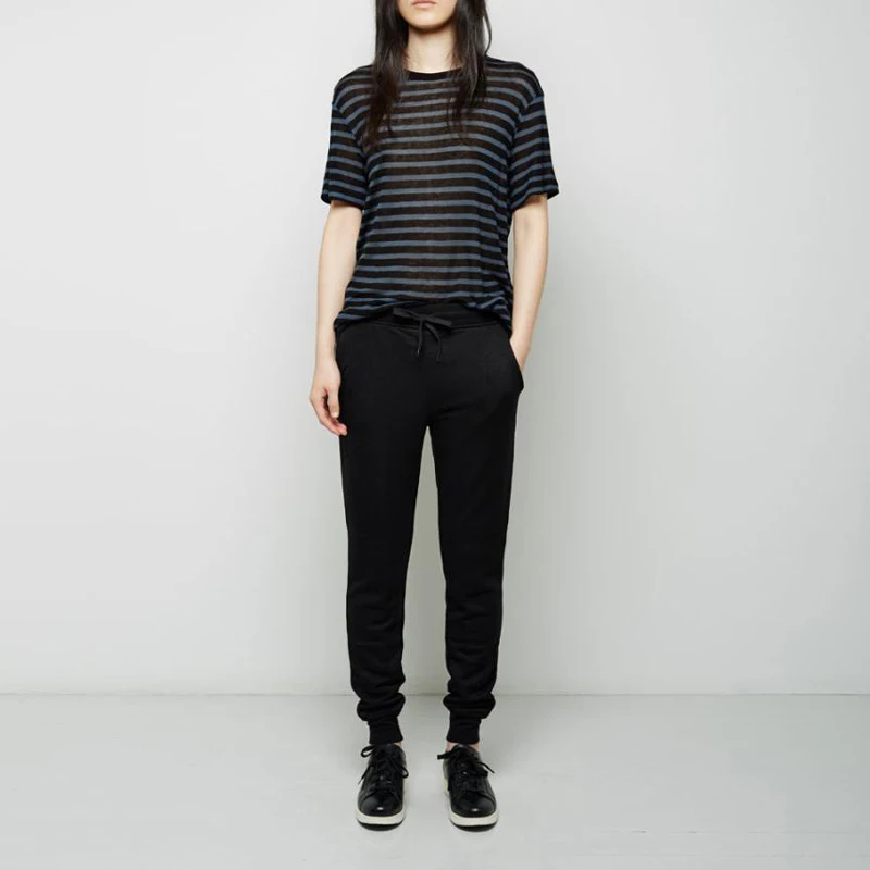 Высокое качество весна/осень модные женские хлопковые черные/серые штаны мягкие