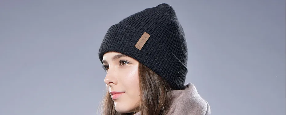 FURTALK Женщина Шерсти Вязать Шапочки Hat Манжеты Шапочка Смотреть Cap Весна Череп hat Зимняя шапка