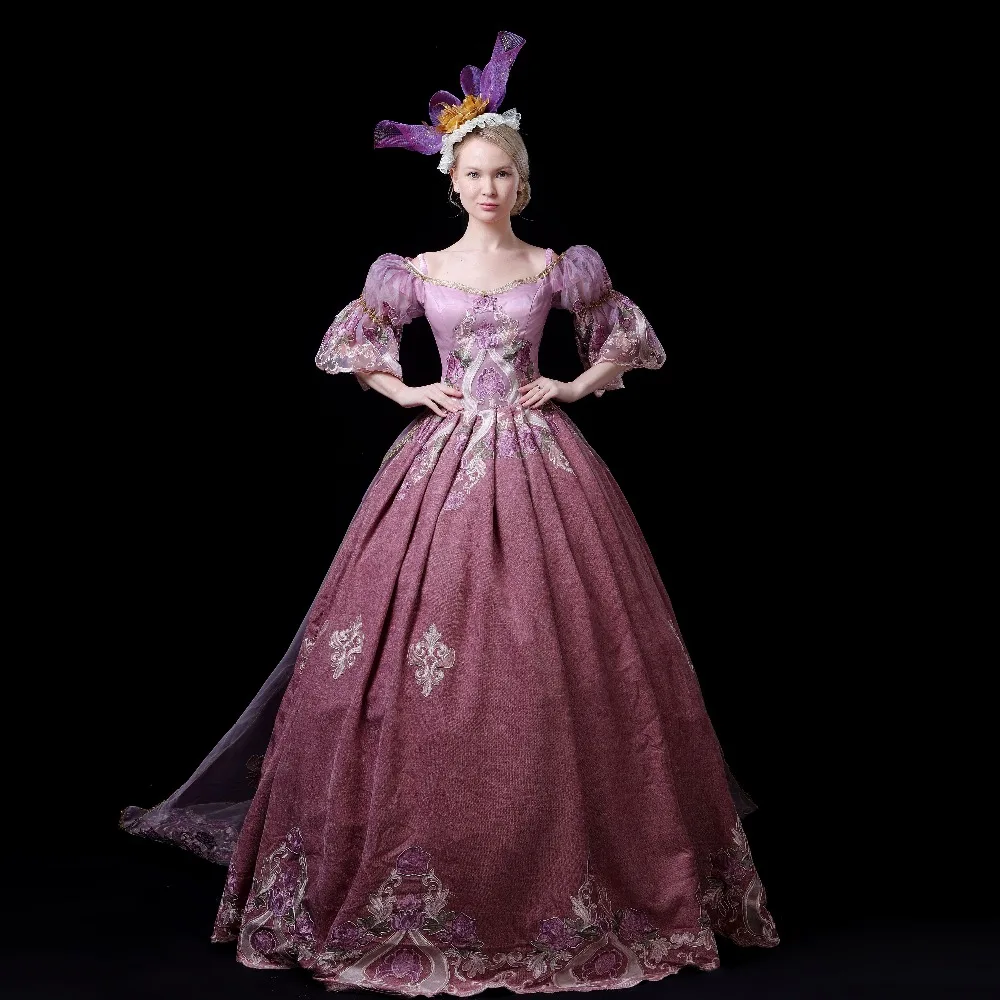18-го века рококо стиль Marie Antoinette BELLE бальное платье принцессы викторианское