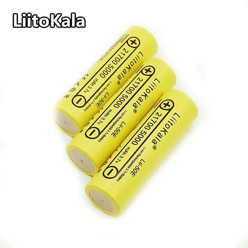 New21700 батареи lii 50E 21700 аккумуляторная батарея 5000 mah 3 7 V 5C разряда высокая мощность
