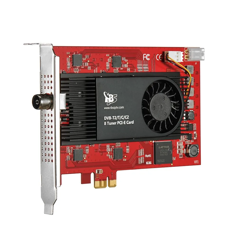 TBS6209 Octa 8 тюнер DVB T2 C2/T/C/ISDB T PCIe карта для наземного и кабельного ТВ|Спутниковое ТВ| |