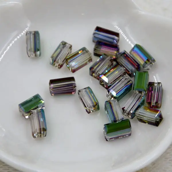 DIY Crystal beads mix color cuboid 007-016 2014 new design 60PCS/LOT 4x4x8mm Cuboid | Украшения и аксессуары