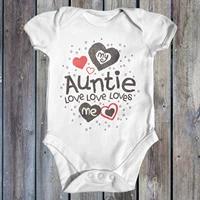 summer new baby triangle hardy my auntie loves me love print close fitting