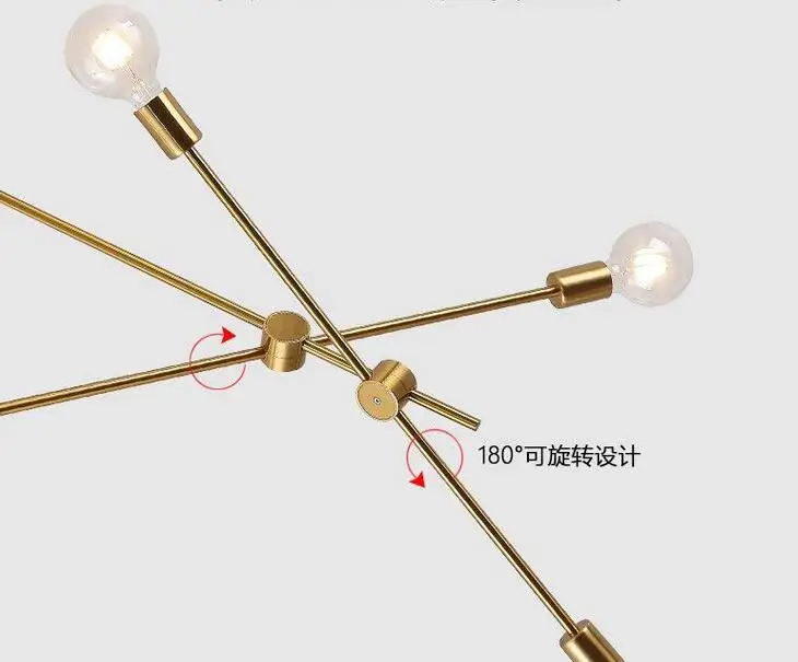 Современные скандинавские гостиной Креативные люстры персональное искусство канделябры из кованого железа светодиодный геометрический формы линии света
