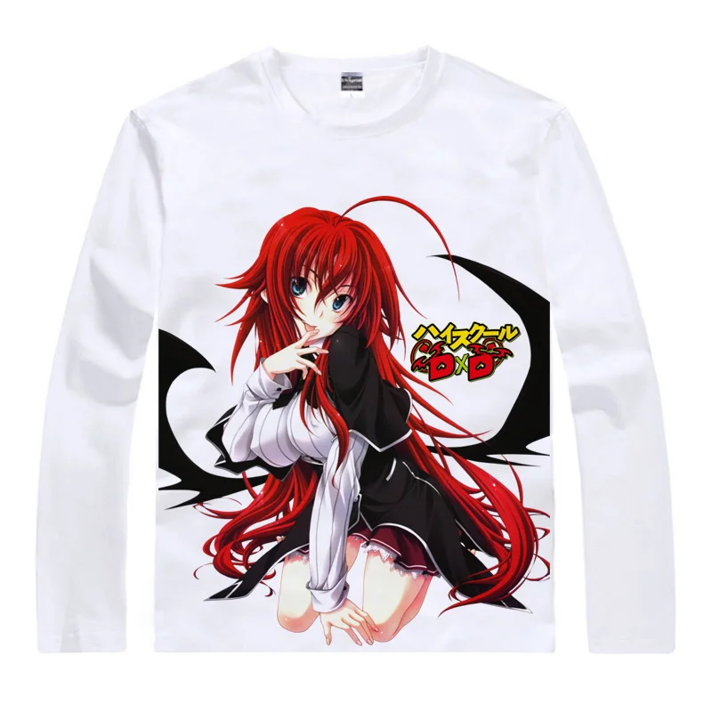 Coolprint аниме рубашка школа DXD BorN футболки мульти-стиль длинный рукав Xenovia Quarta Akeno Himejima Косплей Motivs рубашки