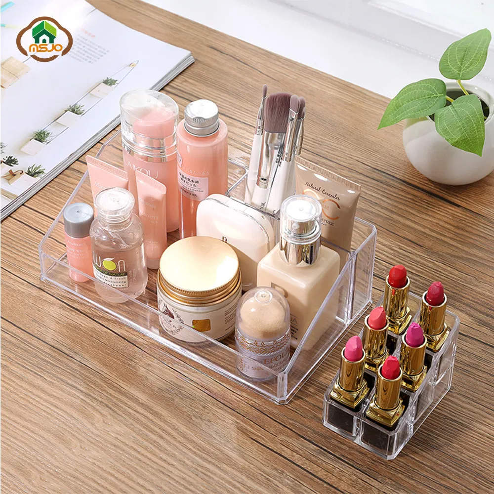MSJO косметический Органайзер набор прозрачные ящики для хранения акриловый