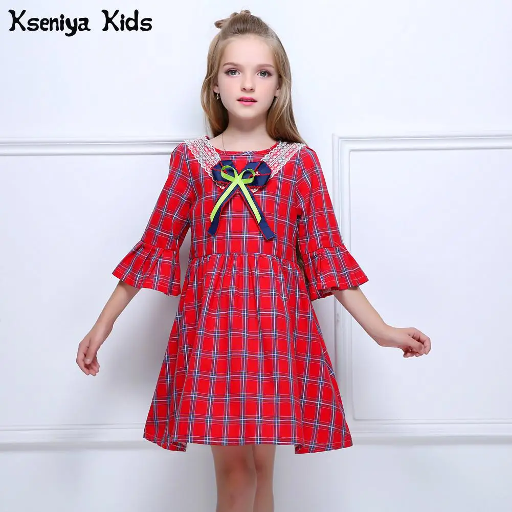 Kseniya Kids/платья с принтом для больших и маленьких девочек; сезон осень-зима; двухслойное платье принцессы с бабочкой для девочек с лентами; Возраст 2-10 лет