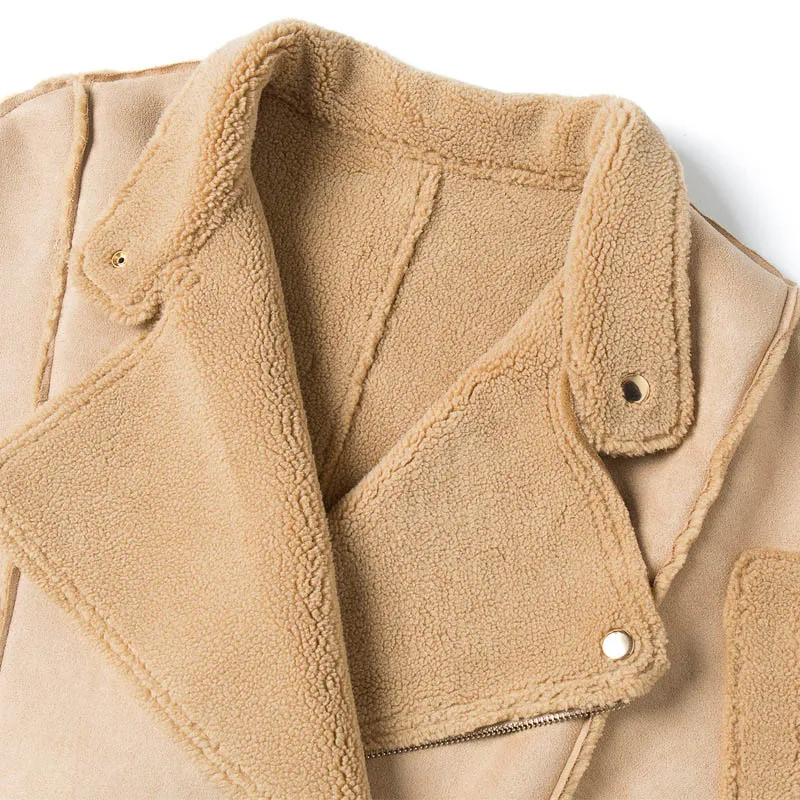 Женский весенний плащ пончо куртка из искусственной овчины Вельветовая верхняя