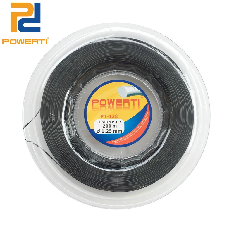 2 катушки/лот Powerti Fusion 1 25 мм поли Теннисная ракетка струна в рулоне круглый 200 м
