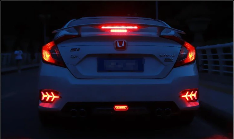 Для Honda 16 Civic Средства ухода за кожей комплект бампер задний губы задний спойлер для civic задний спойлер ABS задний бампер диффузор Бамперы для автомобиля протектор