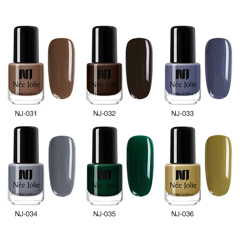 NEE JOLIE 3.5ML Nail Polish 12 Colors Art Varnish Fast Dry Decoration NJ-025 NJ-036 | Красота и здоровье