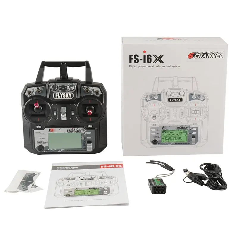 Радиоуправляемый передатчик FATJAY FlySky FS-i6X 10CH 2 4G радиоуправляемый самолет