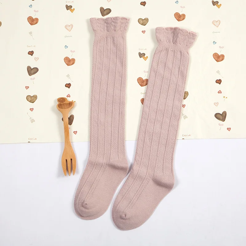 

Striped Cute Socks Bow Straight Children Socks Cotton Are High Tube Baby Stockings Knee Socks Baby long socks(have 5 pairs)