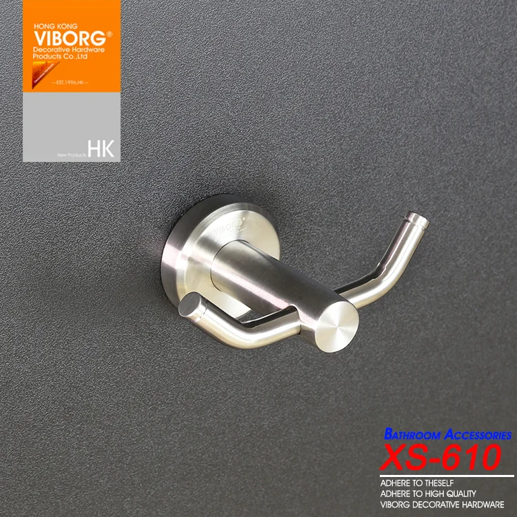 Виборг Делюкс 304 нержавеющая сталь ванная комната двойной держатель для