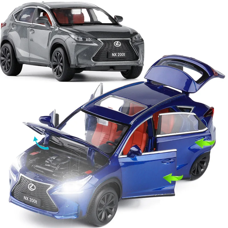 Высококлассная имитация в масштабе 1:32 NX 200t легкосплавный автомобиль 6 открытых