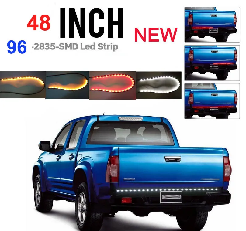 48 дюймов красный/белый/желтый багажника светильник полосы нового поколения 96