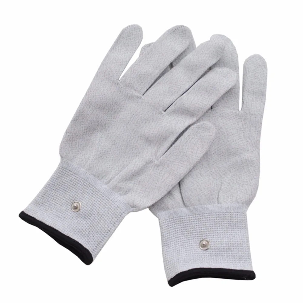 1 пара Серебряная проводящая массажа волокна Перчатки для ДЕСЯТКИ/EMS физической