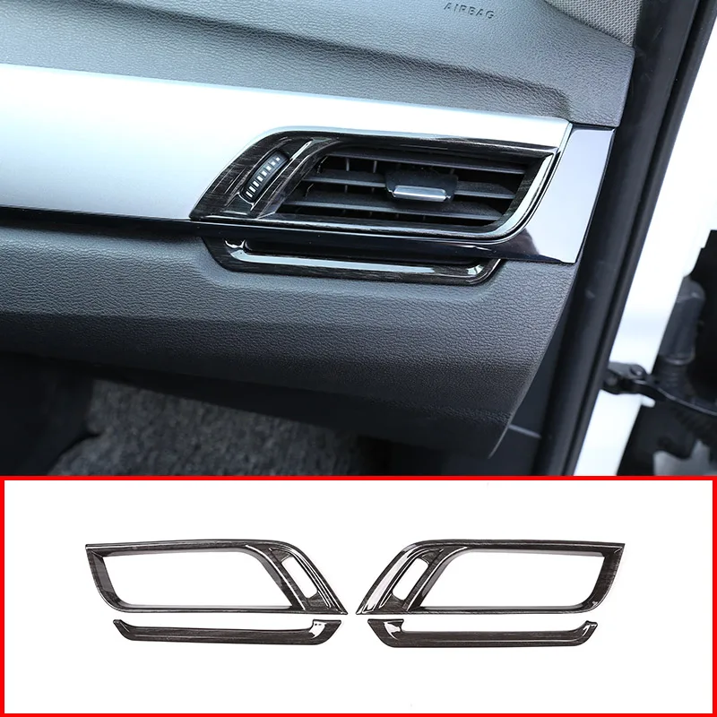 Черное дерево зерна Цвет для BMW X1 f48 2016 2019 X2 F47 2018 автомобиля ABS Пластик сбоку