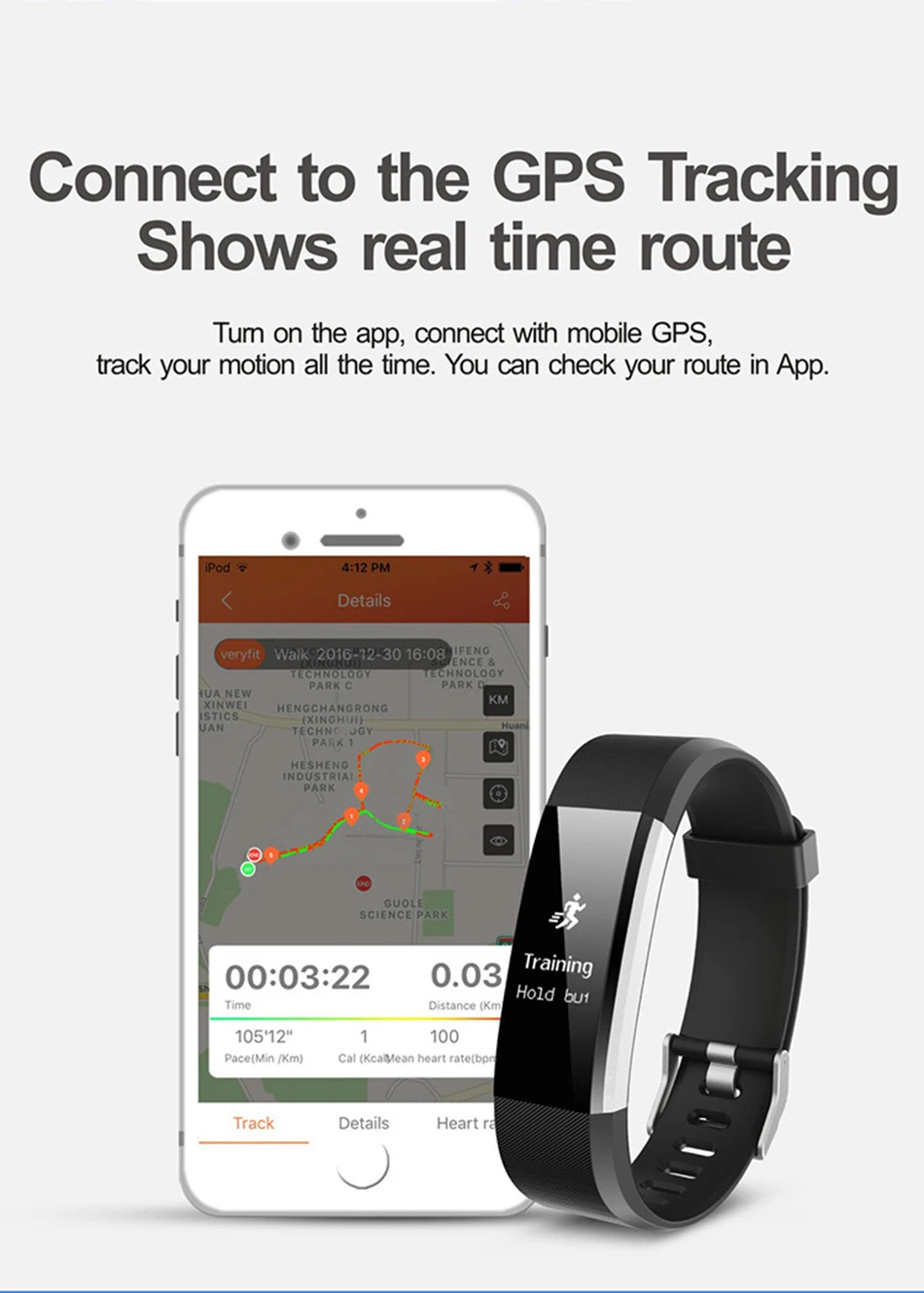Smartch ID115 плюс смарт-браслет gps Фитнес трекер часы сердечного ритма шаг счетчик мульти-спорт H115 браслет для IOS в