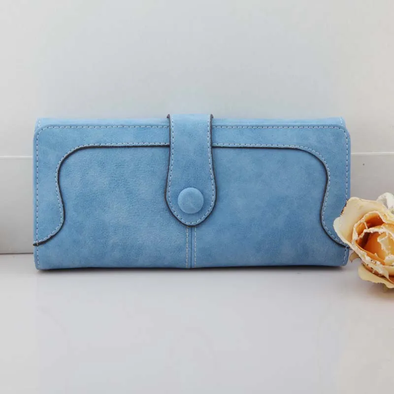 light blue Женский кошелек, женские кошельки, держатель для карт, Женский Длинный кошелек, Женский кошелек для монет, держатель для карт, Дамский клатч, кошелек, вместительный - Цвет: light blue