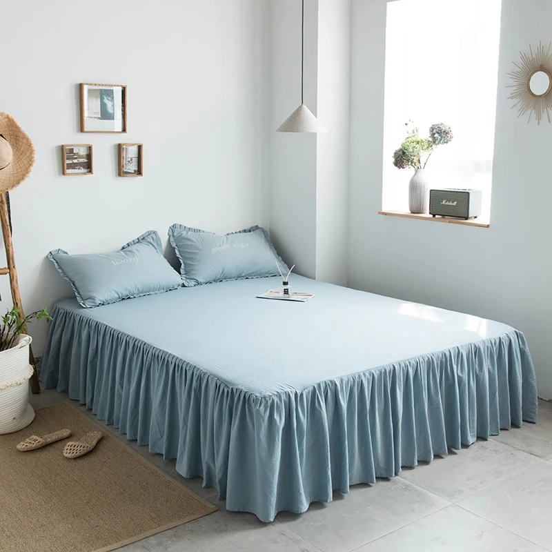 Детская простыня из мягкого Потертого хлопка постельное белье белого и серого с