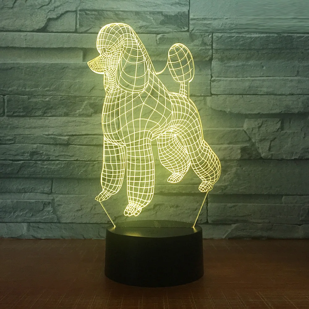 Affan Hound LED ночные лампы кокер спаниель собака бульдог 3D акриловая 7 видов цветов