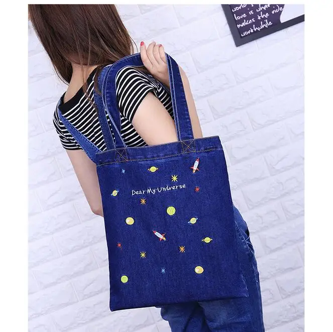 072617 newhotstacy сумка женская мода на одно плечо тоут джинсовая сумка|jeans bag|bag fashion womenbag