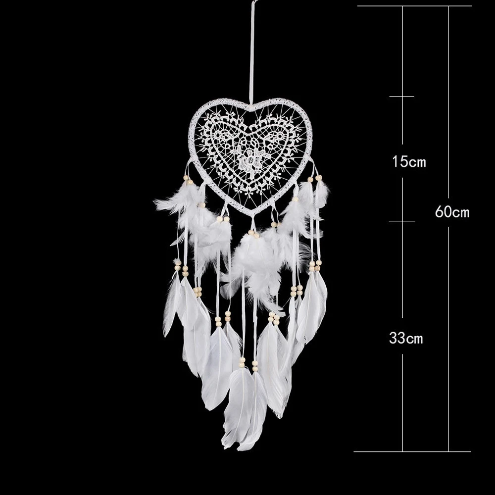 Ловец снов Dromenvanger Ловец снов Love Heart Good Luck креативная форма сердца винтажные настенные подвесные Ловцы снов ручной работы