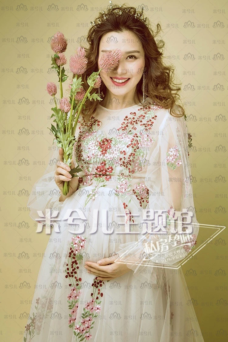 Новинка модный реквизит для фотосъемки беременных женщин платье Romatic Fancy Baby Shower