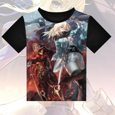 02 Fate Grand Order футболка сабля Аниме Косплей Fate Fgo футболка Повседневная Летняя мужская Okita Souji футболки с короткими рукавами - Цвет: 02