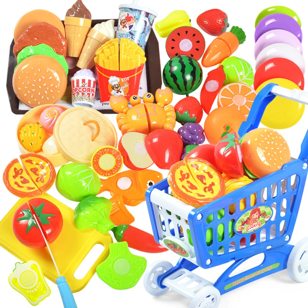 Детские игрушки для резки фруктов, овощей, торта, ролевые игры, кухонные игрушки, миниатюрная еда для кукол, имитационный кухонный набор, инструменты для детей
