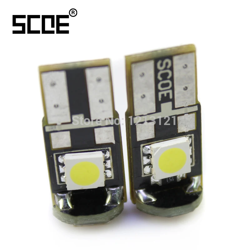 2X SCOE T10 W5W 12 В 3SMD 5050 светодиодный Стайлинг автомобиля светодиодсветильник ка