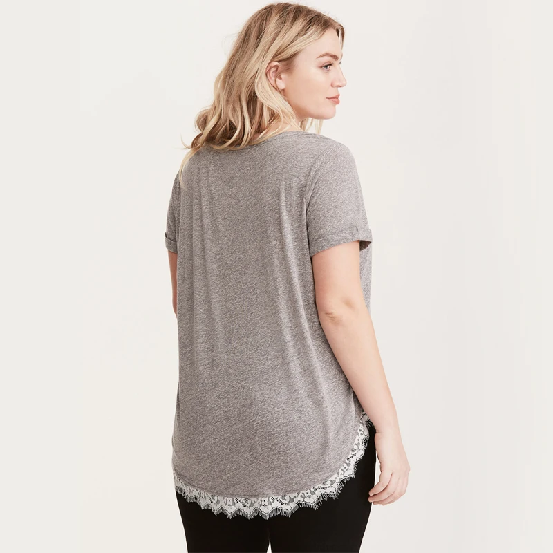 Футболка женская с о вырезом и коротким рукавом летняя черная серая большого